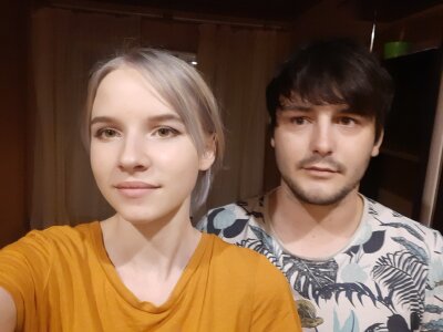 AlisaAndAlan naked stripping on cam for live sex video chat