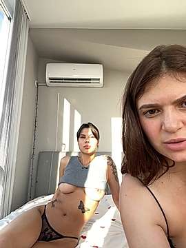 Vaynona_n_Rebeka naked stripping on cam for live sex video chat