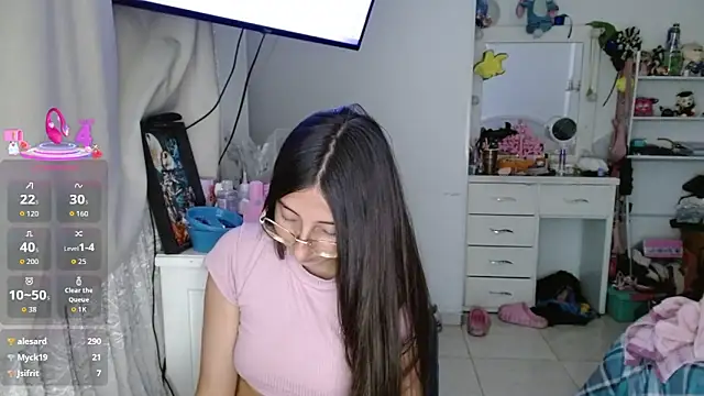 Nanylux naked strip on cam for live sex video chat